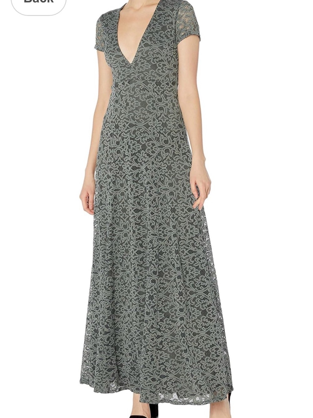 Show Me your Mumu Grey Lace Maxi Dress